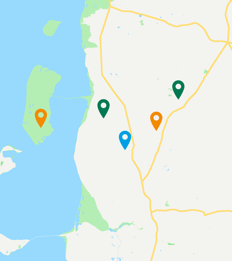 Kort der viser lokalområdet