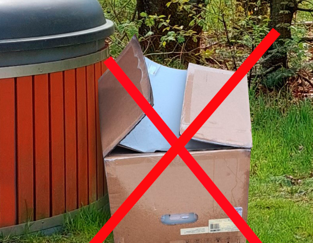 Stil ikke affald ved siden af affaldsøen