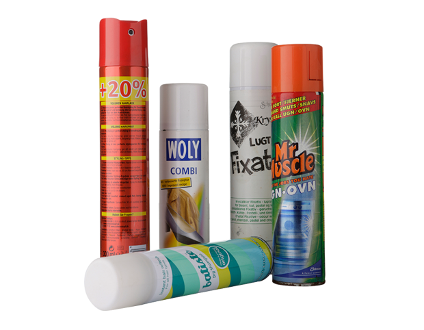 Spraydåser, lightere og andre små beholdere under tryk